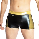 Emperor Shorts - Black Wetlook / Gold